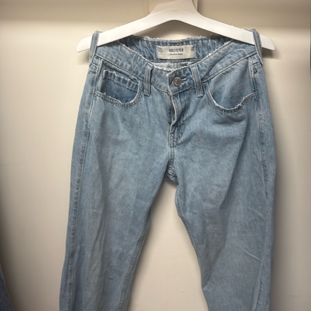 hollister low rise baggy jeans a